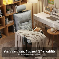 Can Lie Flat Reclining Rest Chair Ergonomic Design Zero Weightless Recliner Full Body Support Indoor Furniture High Load Capacity for Office Workers, Students, Seniors, Dorm Room, Bedroom