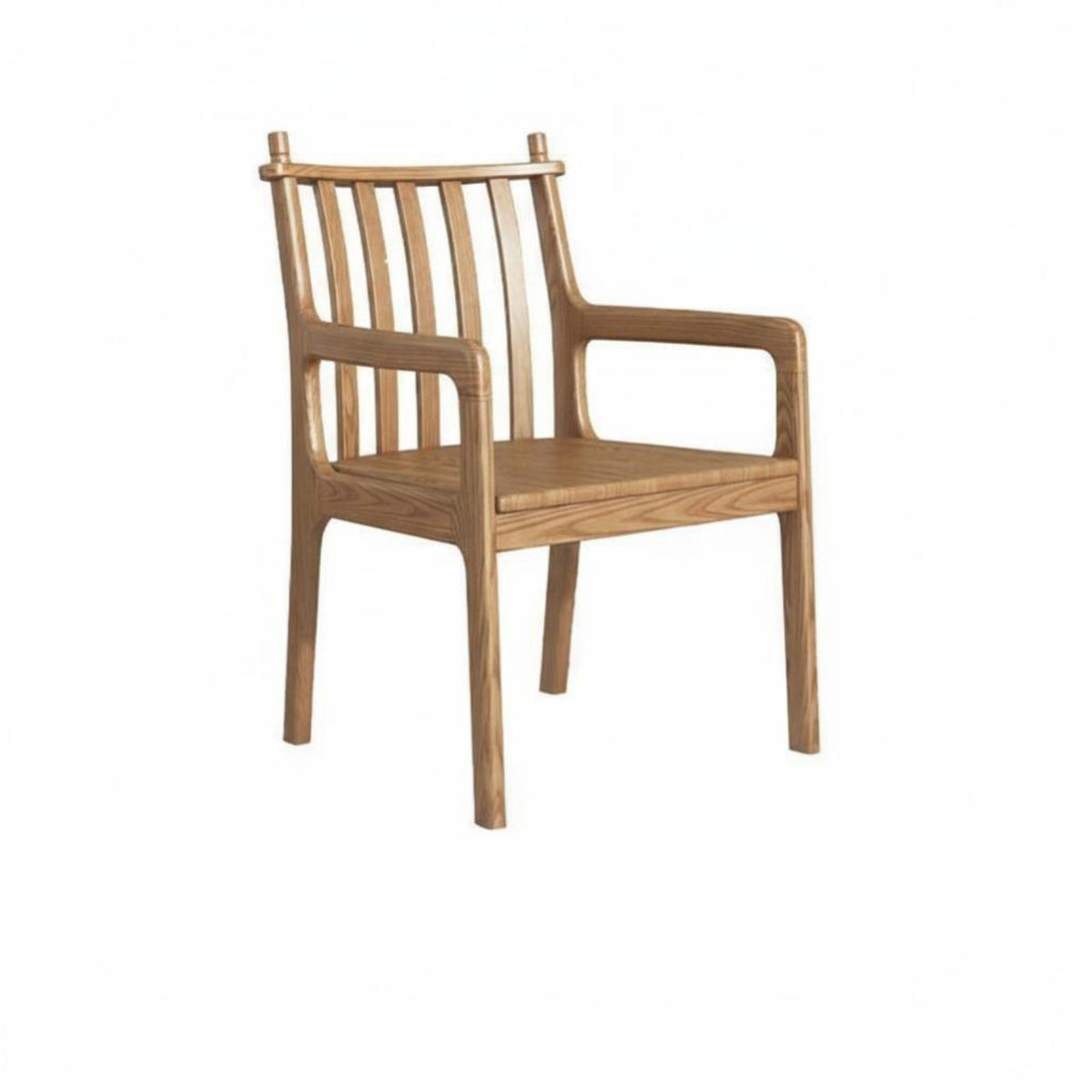 Hardwood Wood Spindle rear Dining Chair Nordic Design Armchair Japanese design Indoor Furniture With Armrests for Guesthouse managers, Interior Designers, Study, Living Room, Kitchen, Morning meal corner