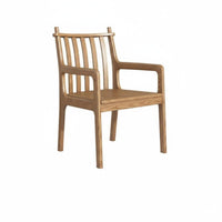 Hardwood Wood Spindle rear Dining Chair Nordic Design Armchair Japanese design Indoor Furniture With Armrests for Guesthouse managers, Interior Designers, Study, Living Room, Kitchen, Morning meal corner