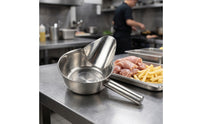 Stainless Steel Duckbill Scoop Shatterproof Scoop with Pouring Spout Commercial-Grade Polished for Chefs, Caterers, Food Prep Stations, Concession Stands