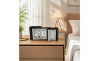 Alarm Clock with Temperature Display Desktop Alarm Clock with Humidity Display Snooze for Students, Heavy Sleepers, Bedroom, Nightstand, Dorm Room