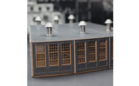 Miniature Roundhouse Model Industrial Turntable Model Detailed Train Garage Kit Lifelike for Hobbyists, Collectors