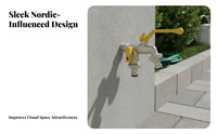 Zinc Alloy Two-Outlet Tap Threaded Inlet doubleOutlet Water Tap Rust Resistant Plumbing Fixture Leak Proof for Garden