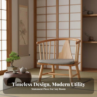 Japanese and Design Floor Armchair with Supportive Supportiverest Low Chair Space Saving Lightweight for Readers, Floor Mat Room