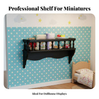 European Design 1:12 Scale Floating Shelf Realistic Detailing 1:12 Scale Display Rack Easy Installation Dollhouse Floating Shelf Versatile Design for Hobbyists, Miniature Scene Building
