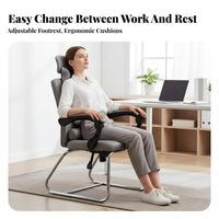 170-Degree Recline Reclining Office Chair with Footrest Ergonomic Design Highspine Reclining Chair with Footrest Adjustable neck restrest Seating Furniture effortless Rolling casters for Students, Gaming