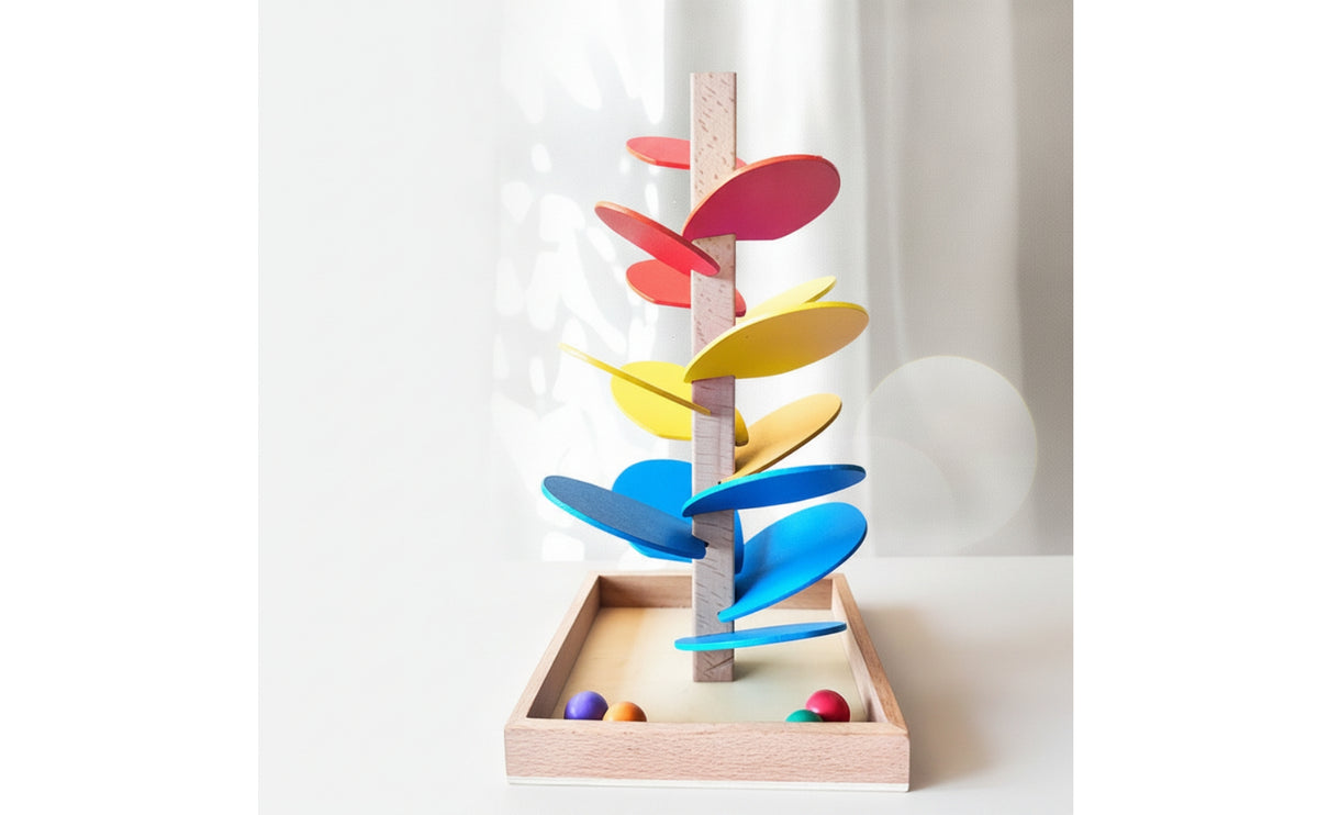 Wooden Tonal Wooden Tonal Tree with Balls Child-Centered Ball Run Game for Young Children, Preschoolers, Playroom, Nursery, Classroom