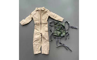 Flap Pockets Doll Pilot Suit Front Zipper Pilot Coverall Long Sleeves Single-Piece Coverall Stitched Seams