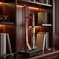 Spacecraft Model with Launch Framework Metal Historic V Spacecraft Retro Model for Collectors