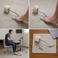Portable Silent Bass Drum Practice Pad with Realistic Feel