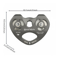 Tandem  Line Pulley Smooth Bearing 25 kN Cable Line Trolley for Climbers