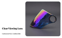 Visor Sun Protection Helmet Visor Crystal Clear Replacement Face Visor for Unpaved Terrain, Daytime Riding