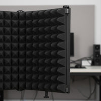 Noise Reduction Audio Capture Device Isolation Cover High-Density Foam Audio Capture Device Reflection Filter Foldable Design for Podcasters