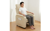 90°-180° Recline Gaming Sofa Chair Thick Padded Cushion Gaming Chair with Footrest Long-Lasting Metal Base Swivel Lazy Sofa Side Storage Pocket for Gamers