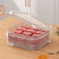 Microwave Safe Meat Freezer Box Airtight Seal Freezer Food Container Portion Control Stackable Food Storage Box Long-Lasting Plastic for Kitchen