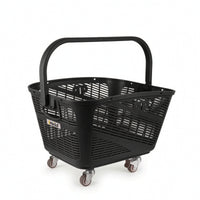 Rear Bike Basket Quick Release Rear Bike Basket Bike Crate Wheeled Plastic for Shoppers, Grocery Shopping
