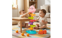 Whale Ball Drop Toy Textured Ball Drop Toy with Launcher Easy-to-Grip Hand-Eye Coordination for Toddlers, Playroom, Home