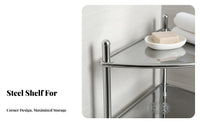 Space-Saving Multi-Tier Corner Shelf Sturdy Construction Multi-Tier Triangular Stand Easy Assembly Storage Rack Solid Shelves for Homeowners, Students, Office Workers, Bathroom, Kitchen, Bedroom, Living Room