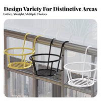 Space-Saving Hanging Planter Easy Installation Railing Shelf Anti-Rust Plant Holder sturdyDuty for Gardeners, Apartment Dwellers, Homeowners, Balcony, Patio, Porch, window sill