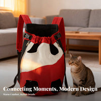 Lightweight Hands-Unrestricted Cat Backpack Breathable Front Pet Carrier Backpack Safety Buckle for Travelers, Traveling, Walking
