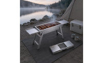 Folding Barbecue Grill Thickened Folding Grilling Unit Accessory Trays Outdoor Cooking Gear