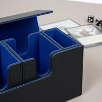 5-in-1 Deck Box Large Capacity 5 in 1 Deck Case Interchangeable Card Storage Box Soft Fuzzy Interior Lining Detachable Card