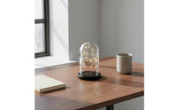 Glass Dome with Base Dustproof Preserved Flower Display Dome Desktop Display Cloche Modern Minimalist Design for Bedroom, Study