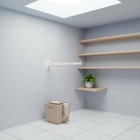 Retractable Laundry Garment-Hanging Rack Foldable Folding Wall Mounted Clothes Rack Space Saving Foldable Clothes Garment-Hanging Hanger for Balcony