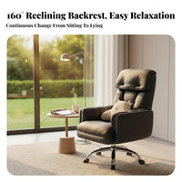 Adjustable Height Reclining Gaming Chair Ergonomic Design Office Furniture neck support and Ergonomic spinerest pillow pivoting glider Extendable Footrest for Students, gaming enthusiasts, Dorm Room, Bedroom, Studying, Relaxation