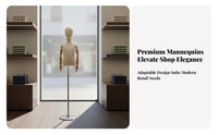 Elegant Design Children's Clothing Display Form Sturdy Construction Child Mannequin Torso Lightweight Kids Dress Form Stand Stable Base for Boutique Owners, Fashion Designers, Retail Window Displays, Boutiques, Photography Studios, Craft Exhibition