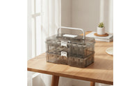 Compact Ice Cube Tray with Lid and Bin Translucent Ice Cube Tray with Bin Stackable Container Reusable for Countertop