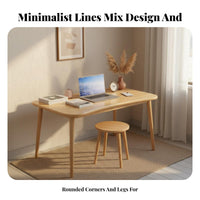 Economical Single Person Study Desk Modern Design Writing Table Minimalist design Household Furniture Simple framework for Students, Teenagers, Remote Workers, Home Office, Dorm Room, Bedroom, Creative Studio