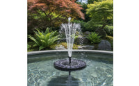Slim Floating Solar Pond Fountain Pump Circular Solar Floating Pond Aerator Easy to Use Quick Setup for Ponds, Birdbaths, Pools
