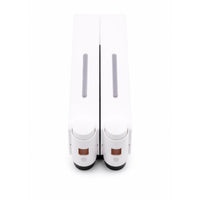 Clear Level Panels Two-Chamber Soap Dispenser No-Drill Wall-Mounted Soap Dispenser Press Buttons Home Storage Slim