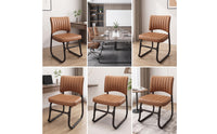 Sled Base Chair Thick Cushioned Upholstered Chair Comfortable Seat for Professionals, Students, Home Office, Study Room