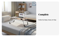 Multi-Purpose Foldable Leg Tray Table Space-Saving Foldable Laptop Stand Lightweight Lap Desk No Assembly Required for Dorm Residents, Distant Workers, Dormitory, Bedroom, Sofa, Home Office