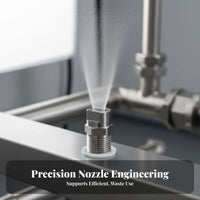 Stainless Steel Fan Nozzle Rust-Proof Stainless Steel Spray Nozzle Long-Lasting for Professionals, Cleaning, Dust Control