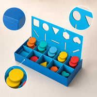 Wooden Sorting Toy for Toddlers - Shape Recognition & Color Classification Early Learning