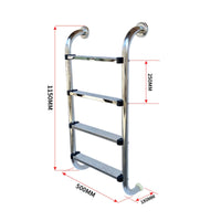 Stainless Steel Pool Ladder Easy-to-Install Pool Ladder with Handrails Corrosion-Resistant Rustproof for Spa