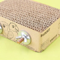 Corrugated Cardboard African Grey Parrot Toys with Threaded Rod, Parrot Accessory for Beak Grinding and Stress Relief
