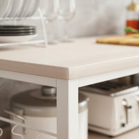Large Capacity Microwave Oven Stand Stable and Sturdy Kitchen Island Workbench Heavy Duty Utility Table Adjustable Shelves for Pantry