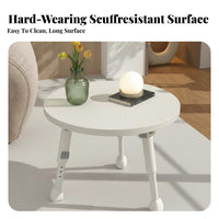 Foldable Design Adjustable Folding Floor Table Space-Saving Collapsible Ground Table Portable Household Furniture Japanese Design for Tea Enthusiasts, Apartment Dwellers, Telecommute Workers, Bay Window, Small Areas, Bedroom, Living Room