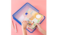 Large Capacity Accordion File Folder Portable A4 Document Folder Expandable Transparent File Bag Translucent for Students, School, Travel