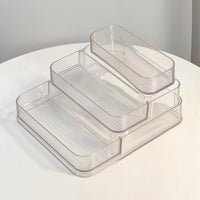 Acrylic Organizer with Trays Transparent Stepped Organizer Display Rack with Stepped Design Modern Shelf Easy to Clean