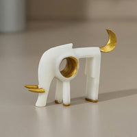 Elephant Figurine Minimalist Elephant Statue Compact for Essence-Focused Decorators, Shelf, Living Room