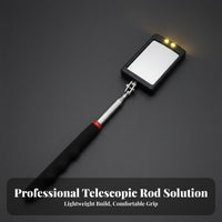 Vehicle Undercarriage Mirror Double Joint Telescopic Inspection Mirror Non-Slip Grip for Technicians