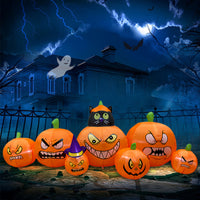 Outdoor Inflatable Pumpkin with Black Cat Long-Lasting Inflatable Black Cat and Pumpkin Decoration Easy to Use Inflate Yard Decoration Lighted for Lawn