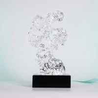 Taihu Stone Sculpture Transparent Ornament Zen for Office, Tea Room