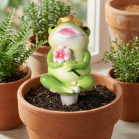 Detailed Resin Animal Figurine Smooth Finish Plant Pot Decoration Small Painted Sculpture Decorative