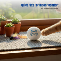 Wool Ball Cat Toy, Quiet Plush Ball, Interactive Enrichment, Cartoon Animal Design
